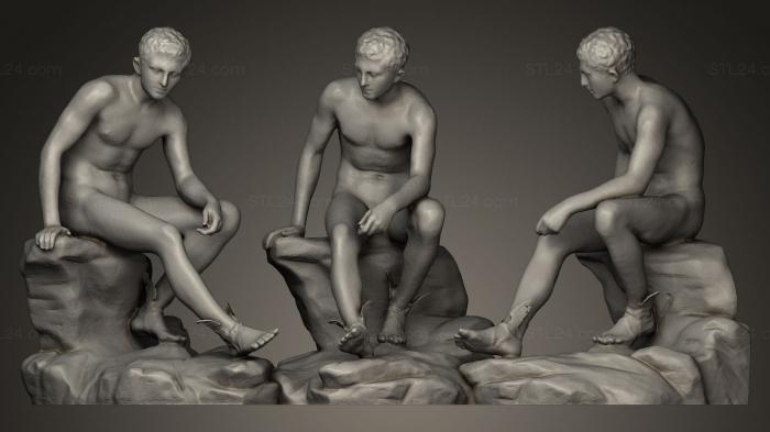 Статуи античные и исторические (Гермес отдыхает, STKA_0314) 3D модель для ЧПУ станка